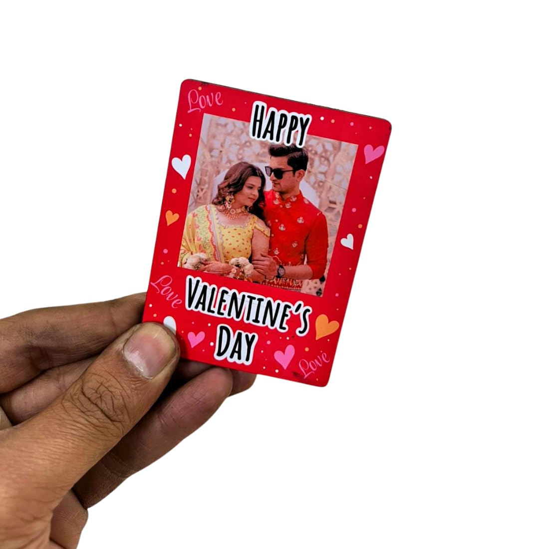 Zesta Red Valentine personalised photo fridge magnet - image 2