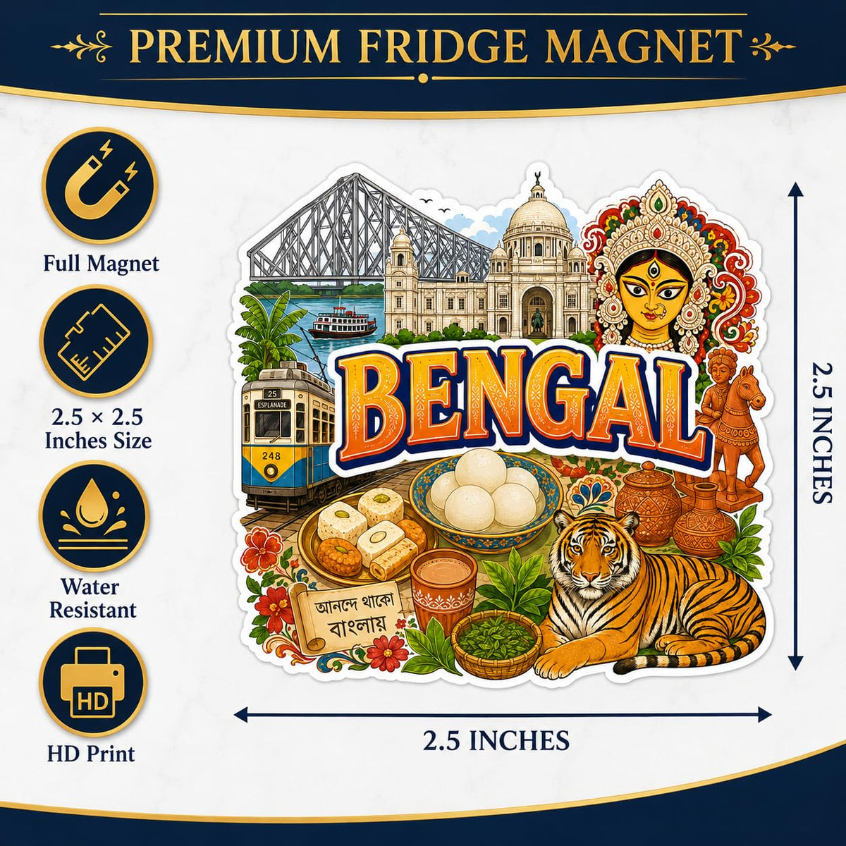 Zesta Bengal wooden fridge magnet - image 2