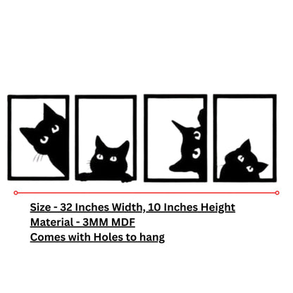 Zesta 4 Cats MDF wooden wall hanging - image 2