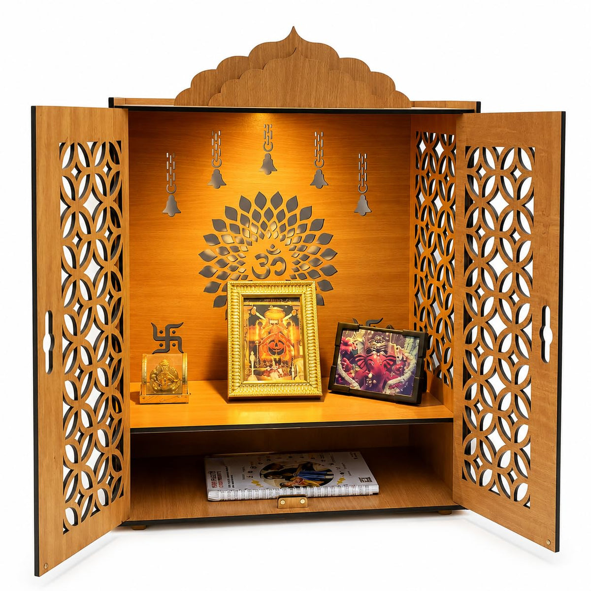 Zesta Big Mandir With Door DIY Wooden Mandir – image 2