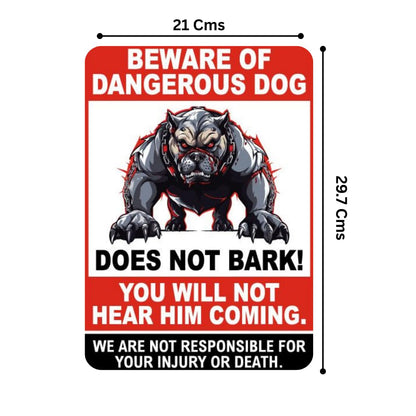 Zesta Beware of Dogs self-adhesive MDF wooden wall hanging - image 2