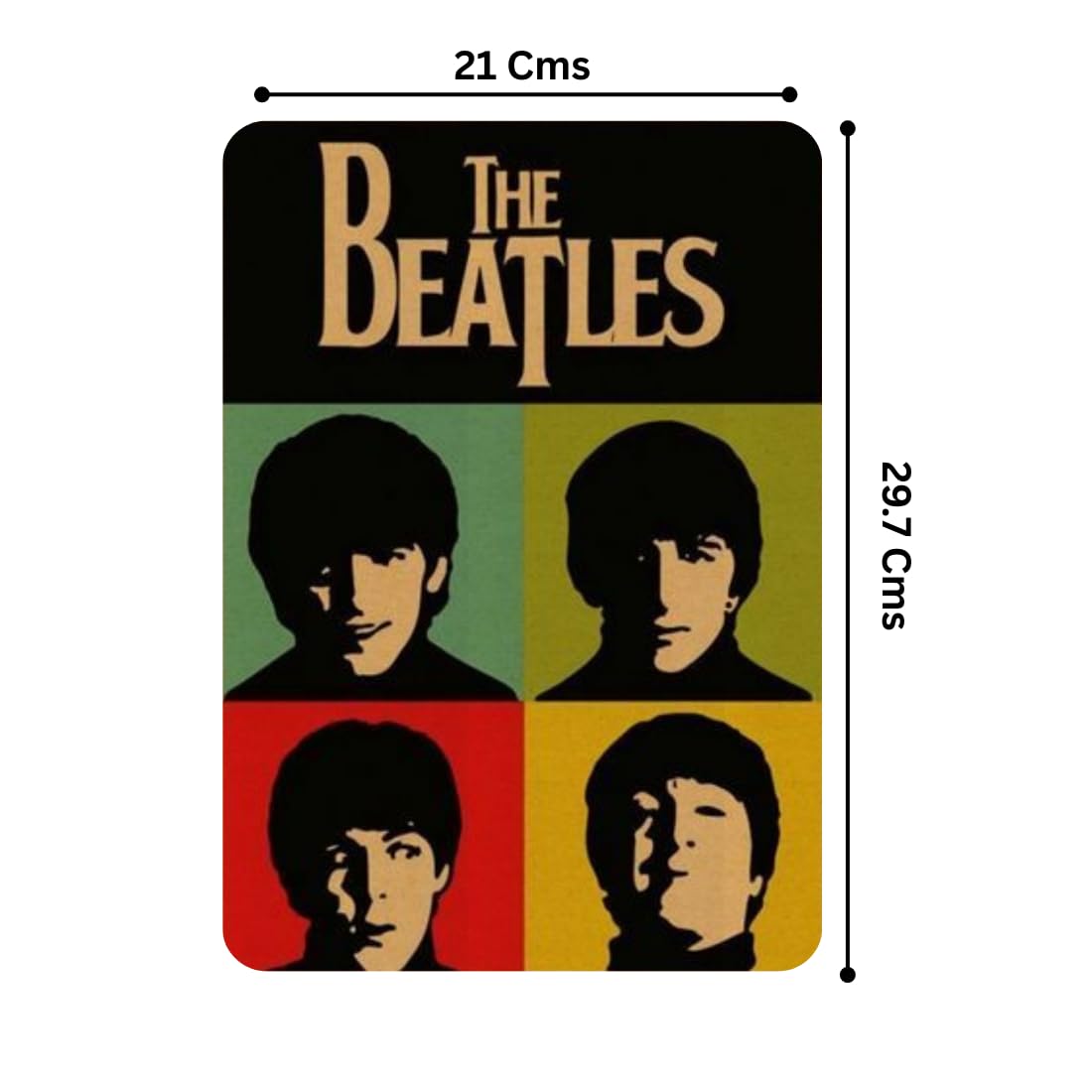 Zesta Beatles – Design 2 self-adhesive MDF wooden wall hanging - image 2