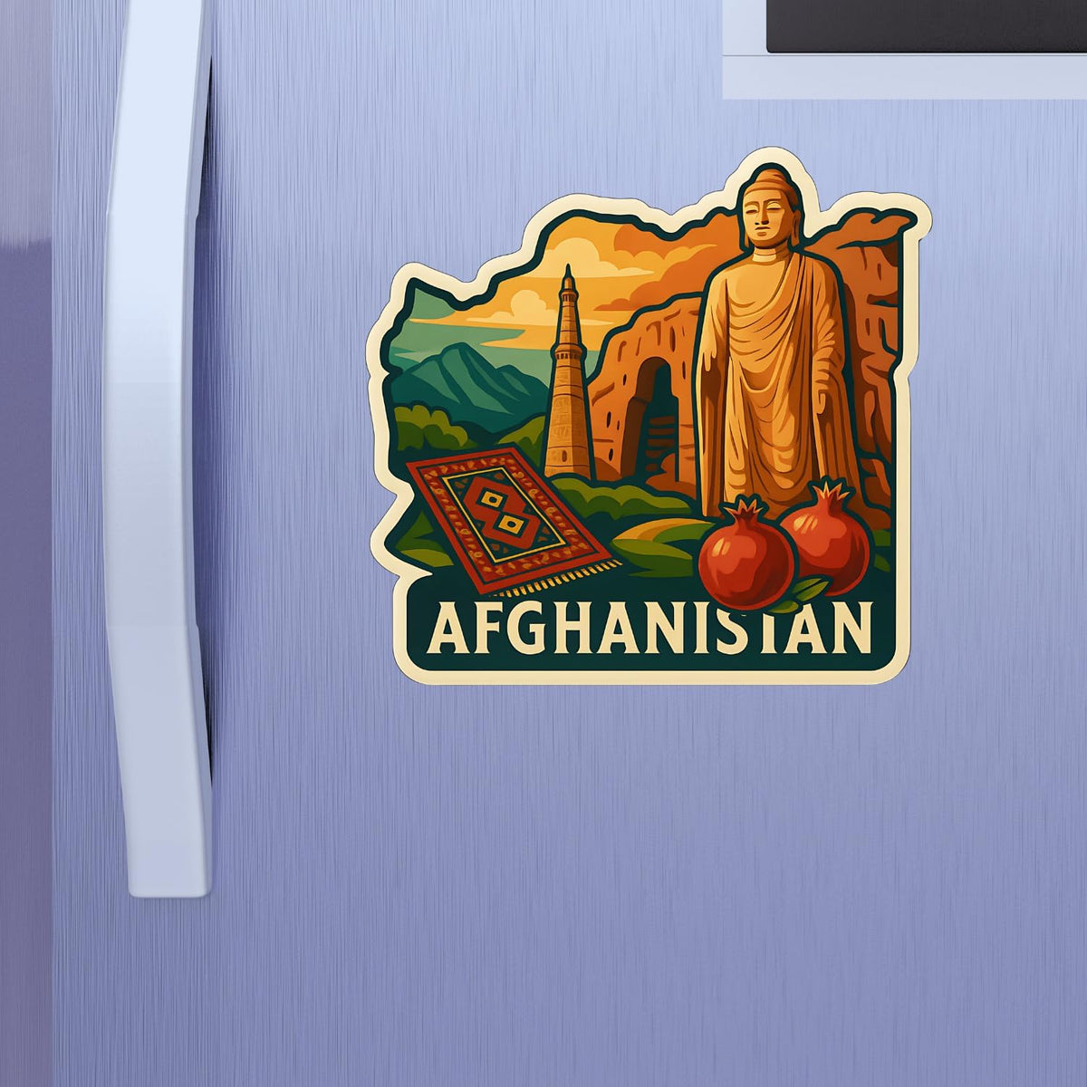 Zesta Afghanistan wooden fridge magnet - image 2
