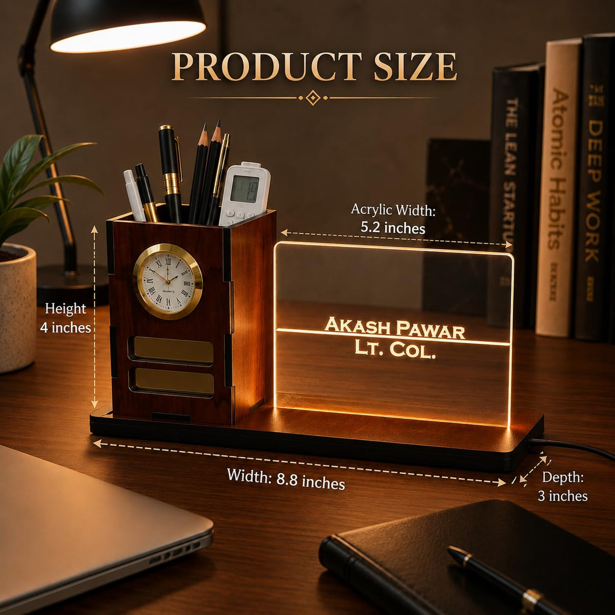 Zesta Personalised Pen Holder with Analog Watch – image 15
