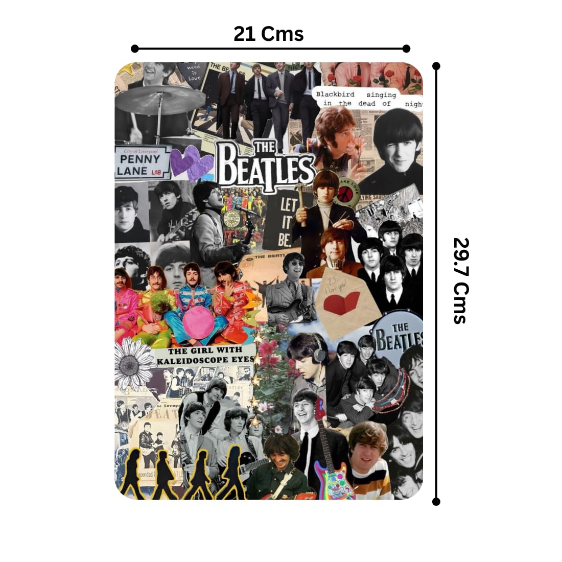 Zesta Beatles – Design 3 self-adhesive MDF wooden wall hanging - image 2