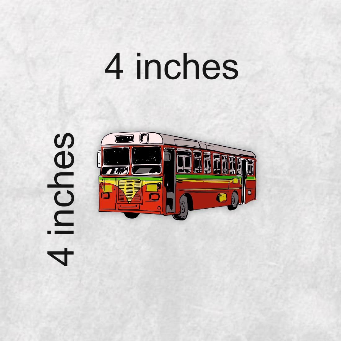 Zesta Mumbai Bus wooden fridge magnet - image 2