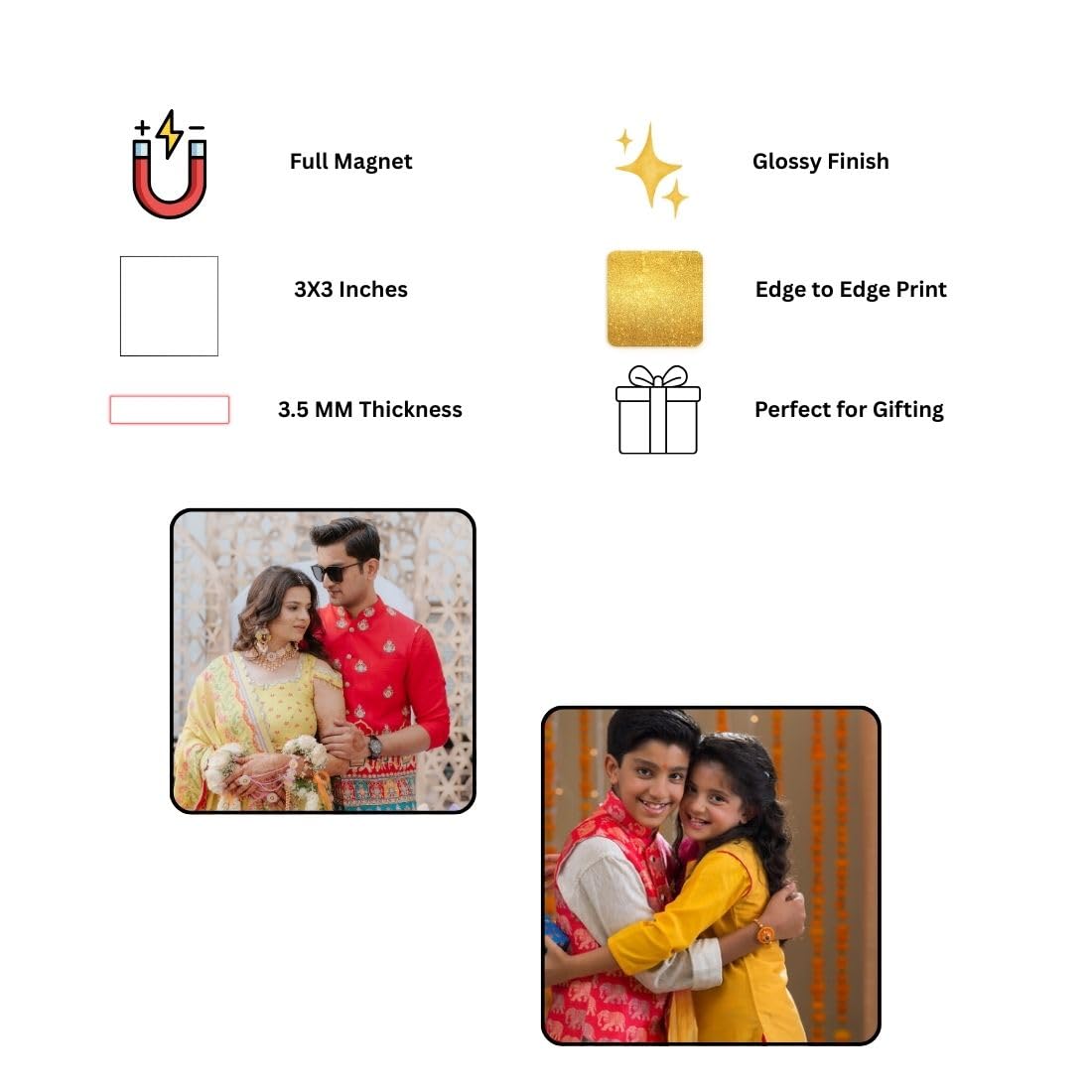 Zesta Square personalised photo fridge magnet - image 7