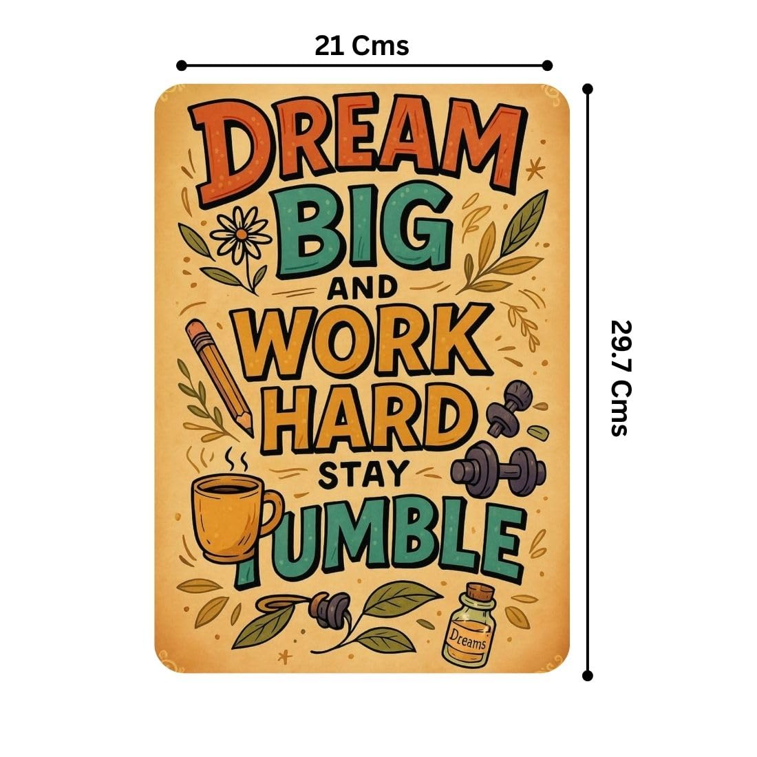 Zesta Dream Big self-adhesive MDF wooden wall hanging - image 2