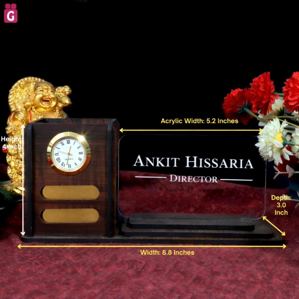Zesta Personalised Pen Holder with Analog Watch – image 2