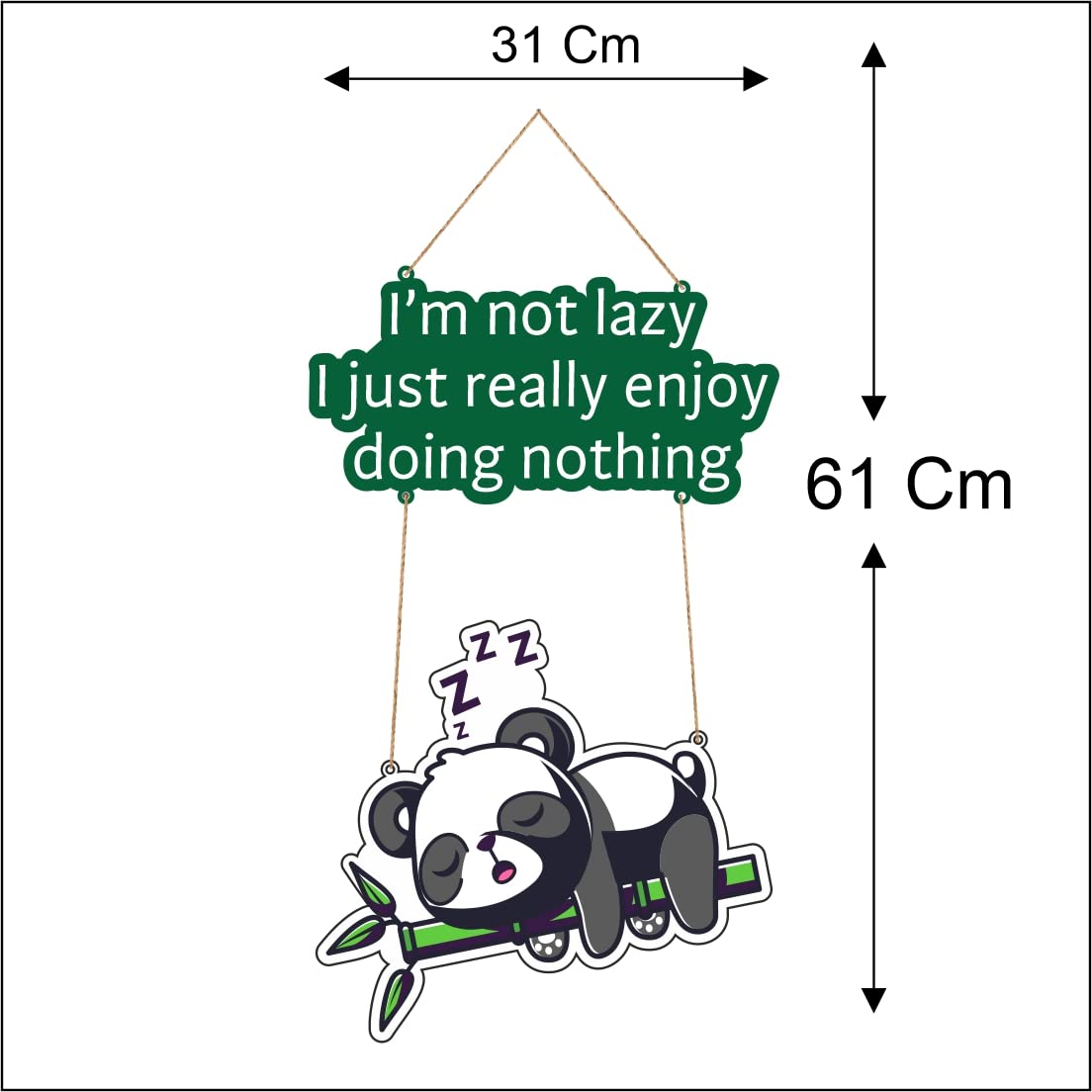 Zesta Panda MDF wooden wall hanging - image 2