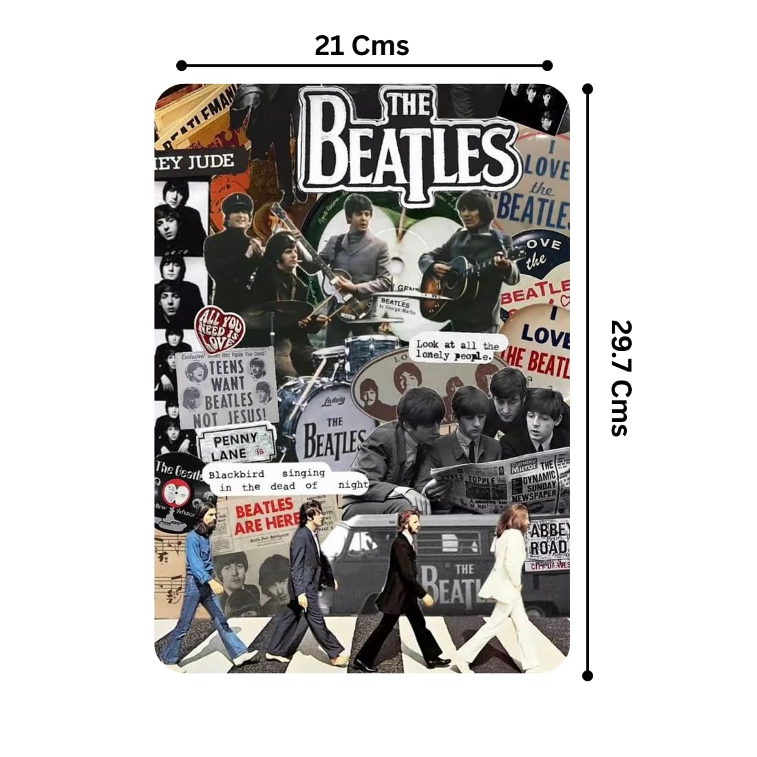 Zesta Beatles – Design 5 self-adhesive MDF wooden wall hanging - image 2