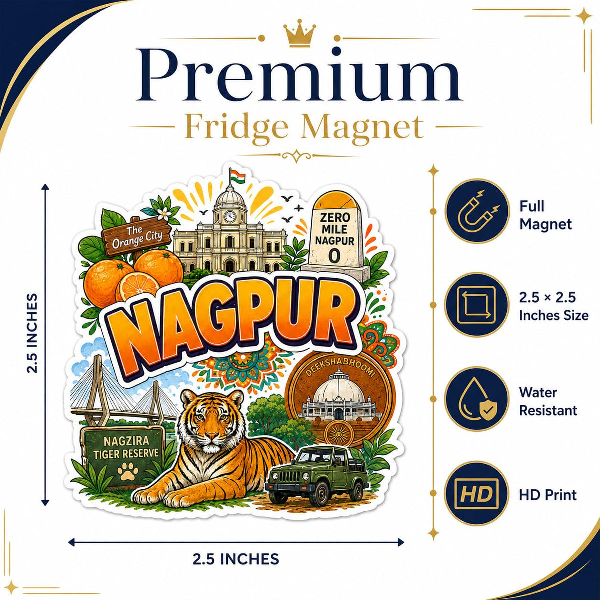 Zesta Nagpur wooden fridge magnet - image 3