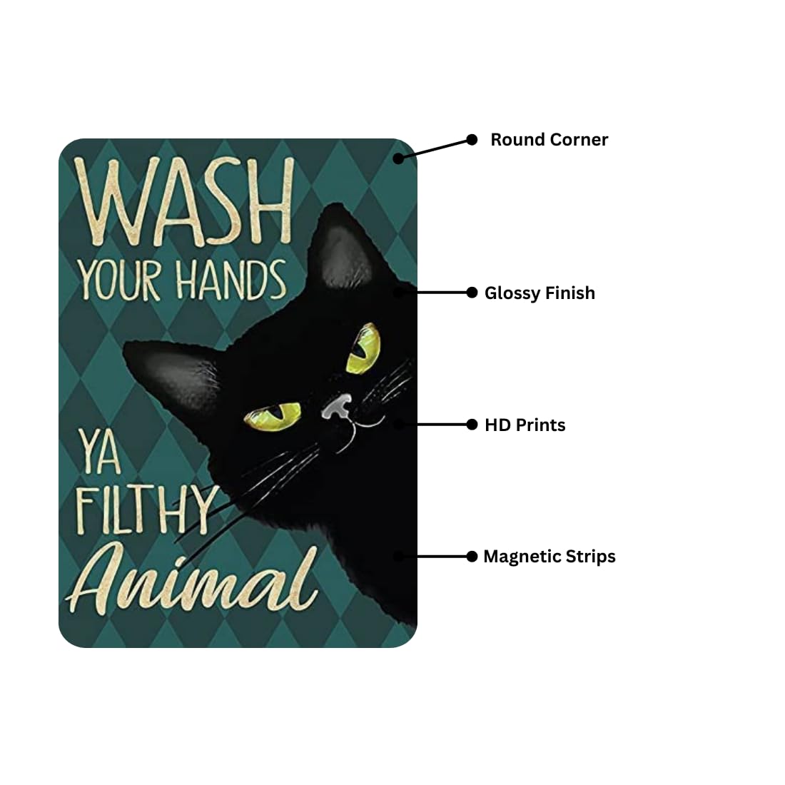 Zesta Bathroom – Design 6 self-adhesive MDF wooden wall hanging - image 3