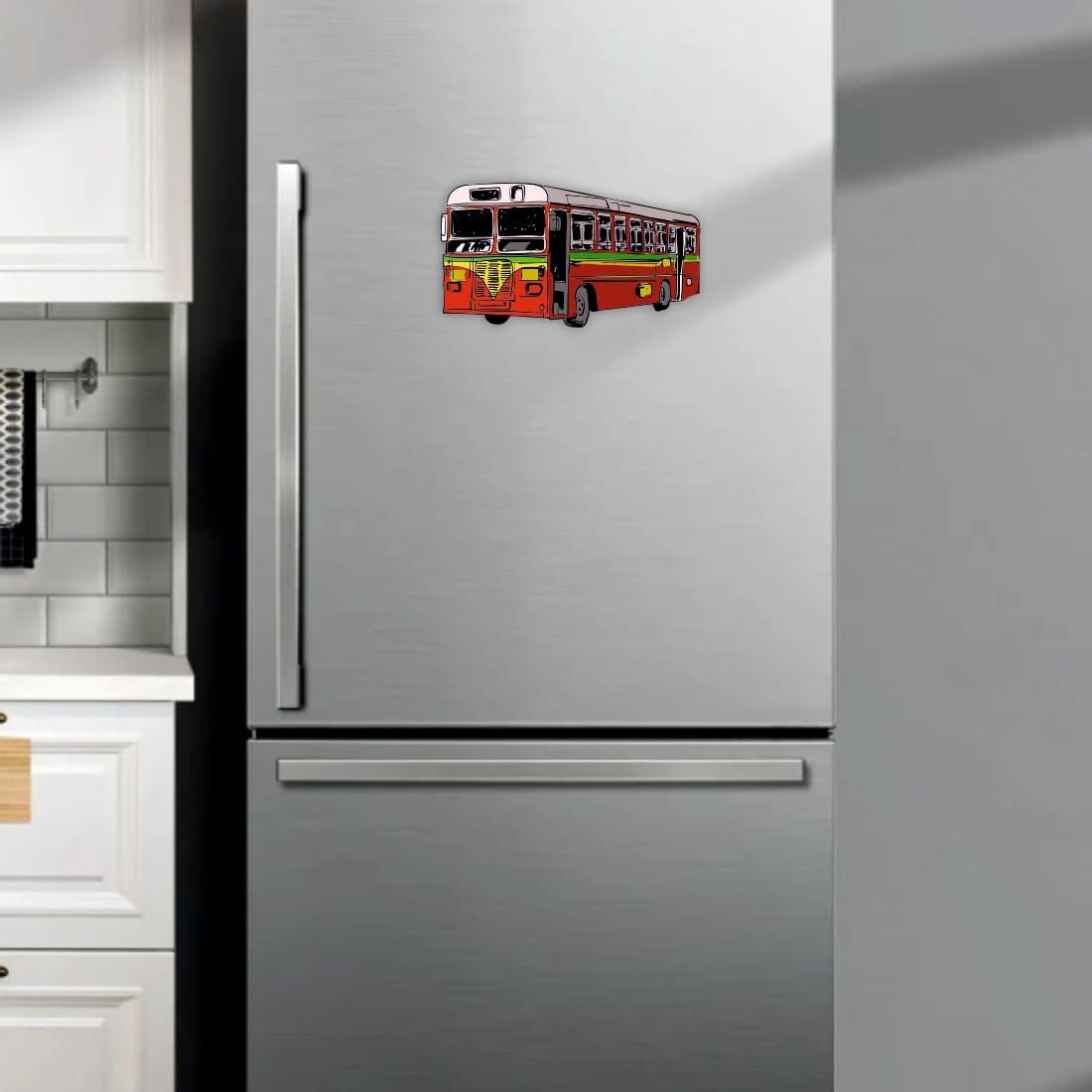 Zesta Mumbai Bus wooden fridge magnet - image 3