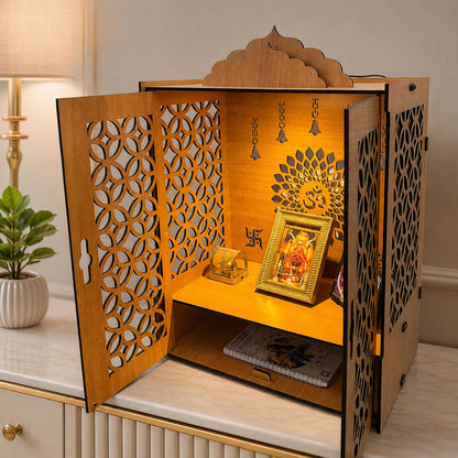 Zesta Big Mandir With Door DIY Wooden Mandir – image 3
