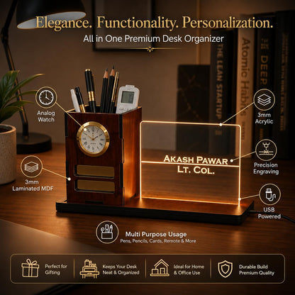 Zesta Personalised Pen Holder with Analog Watch – image 16