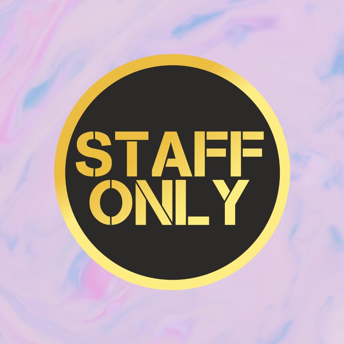 Zesta Staff Only self-adhesive acrylic sign - image 3