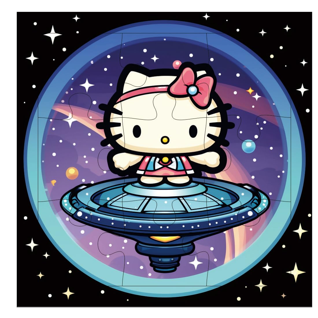 Otidge Hello Kitty wooden jigsaw puzzles, pack of 4 - image 3