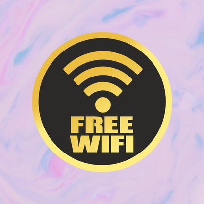 Zesta Free Wi-Fi self-adhesive acrylic sign - image 3