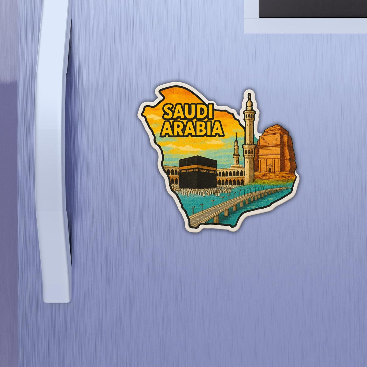 Zesta Saudi Arabia wooden fridge magnet - image 3