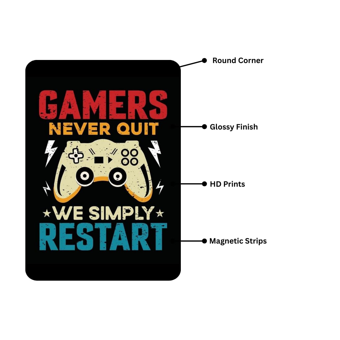 Zesta Gamer – Design 3 self-adhesive MDF wooden wall hanging - image 3