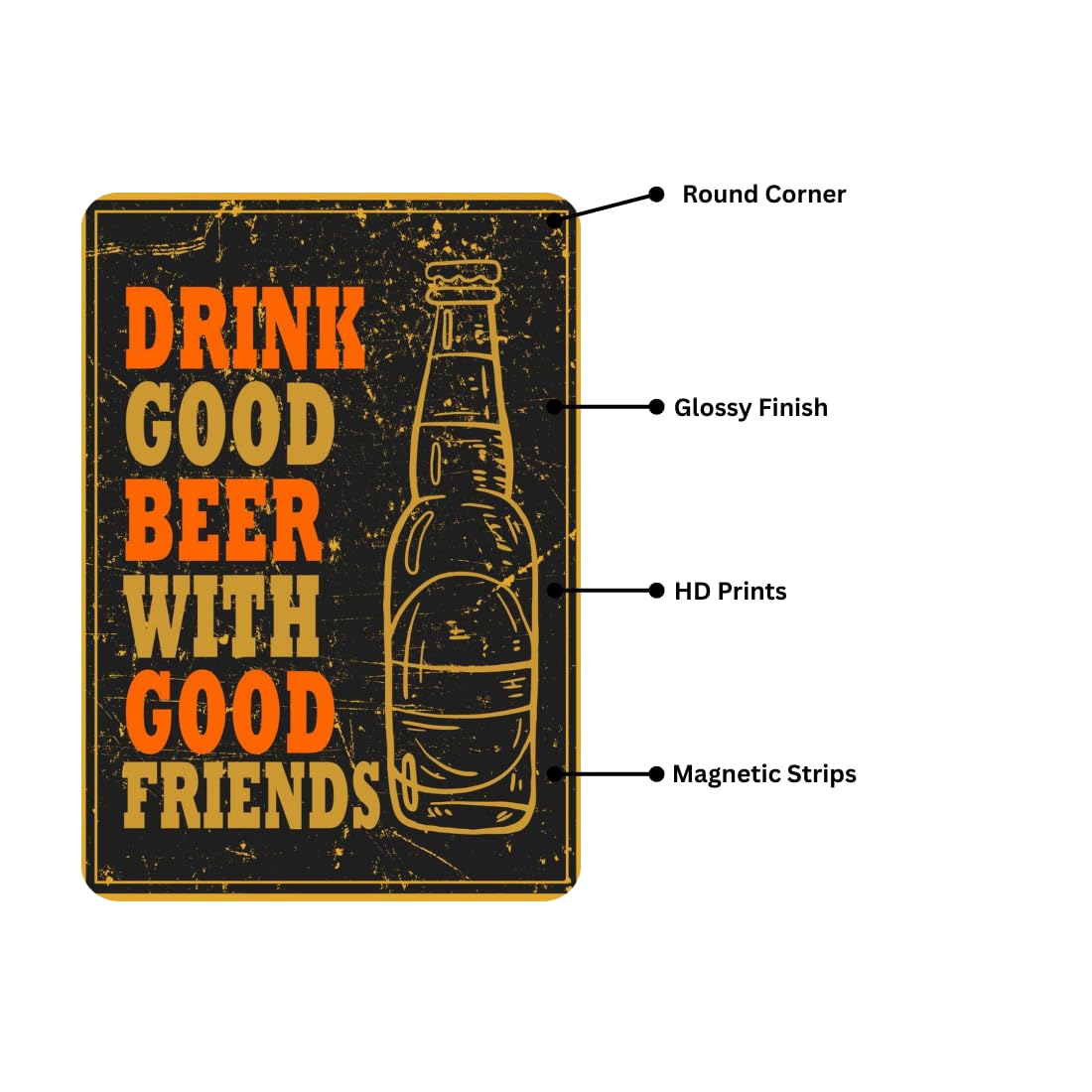 Zesta Drink Good self-adhesive MDF wooden wall hanging - image 3