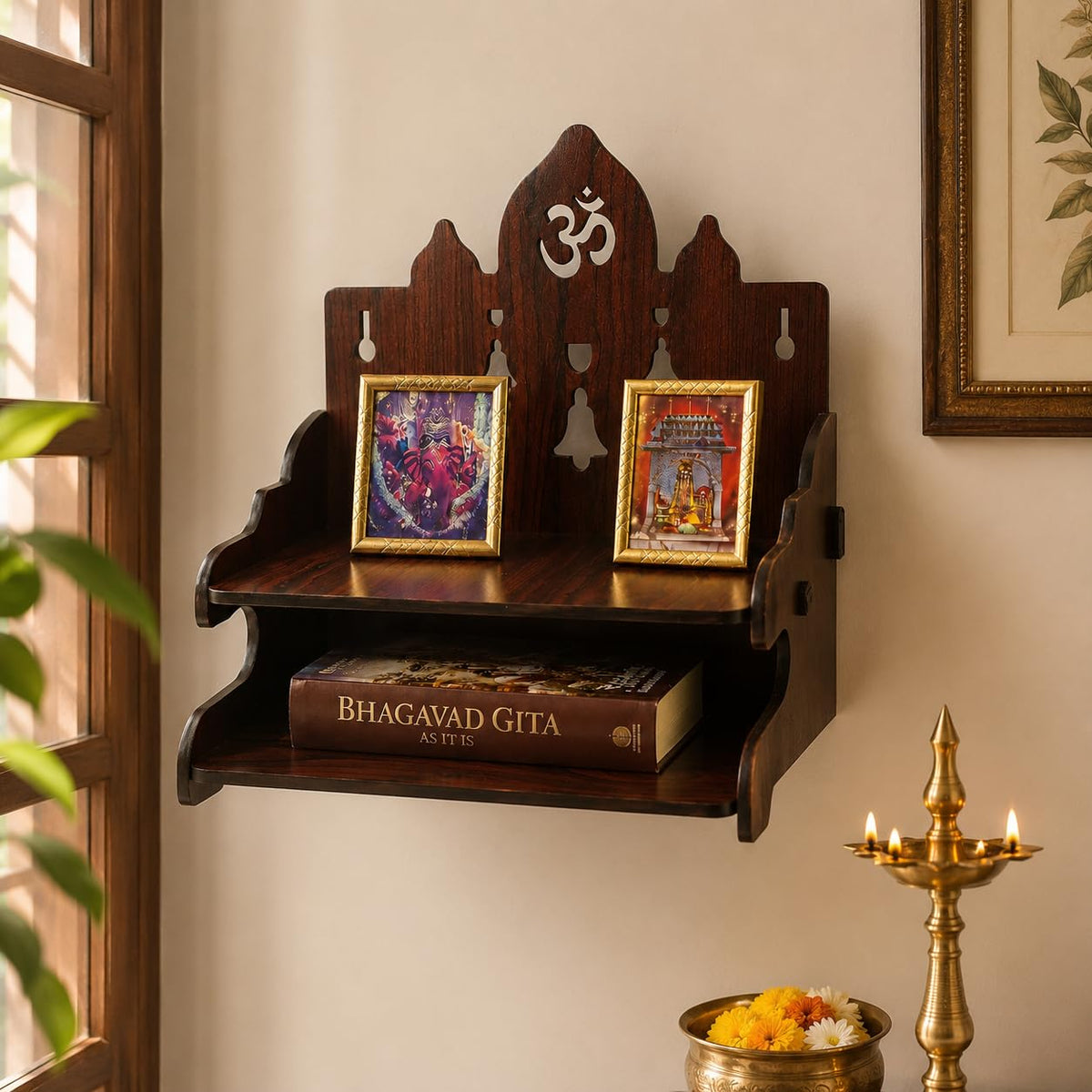 Zesta Temple With 2 Steps DIY Wooden Mandir – image 3