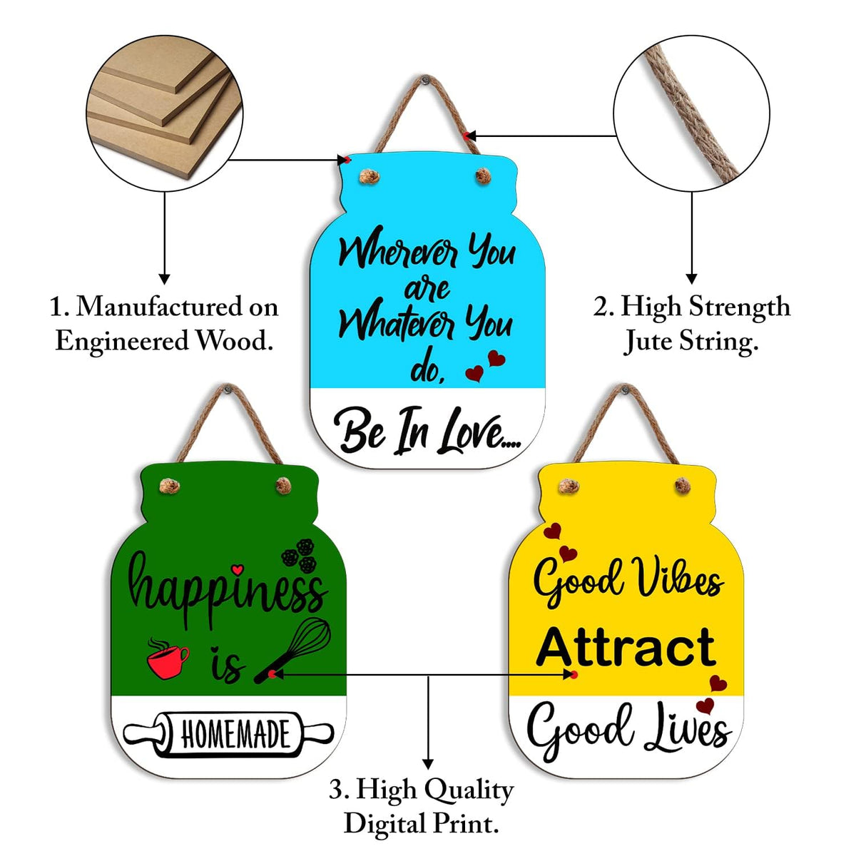 Zesta Jar Design 1 MDF wooden wall hanging - image 3