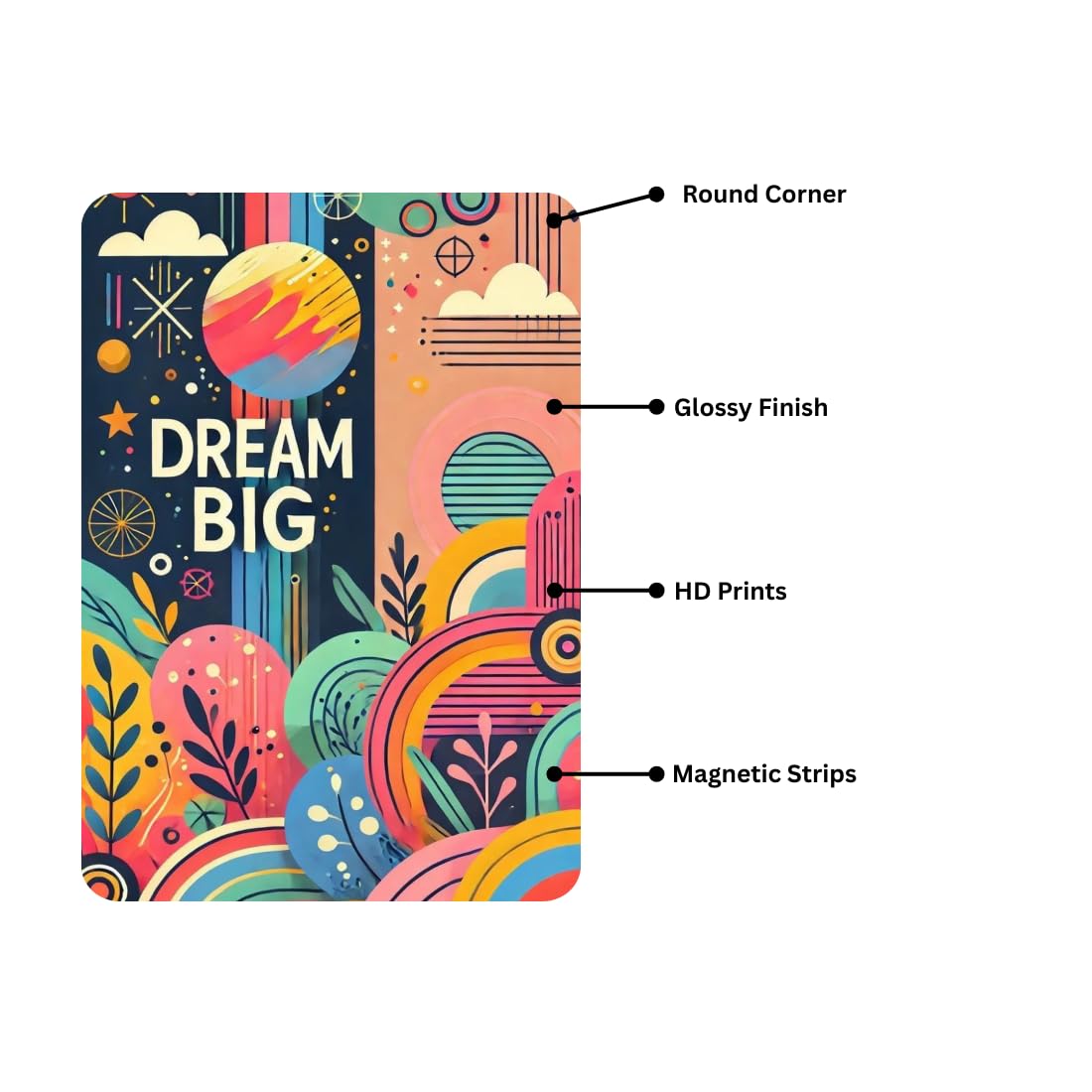 Zesta Dream Big – Design 2 self-adhesive MDF wooden wall hanging - image 3