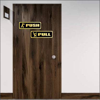 Zesta Push Pull Horizontal Self-Adhesive Acrylic Office Sign – image 3