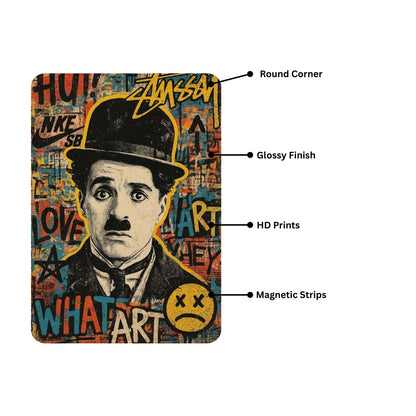 Zesta Charlie Chaplin self-adhesive MDF wooden wall hanging - image 3