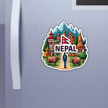 Zesta Nepal wooden fridge magnet - image 3