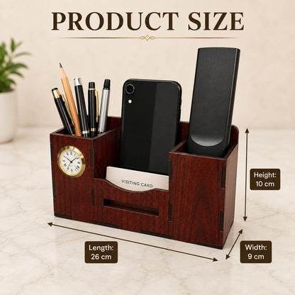 Zesta Desk Organiser with Clock – image 3