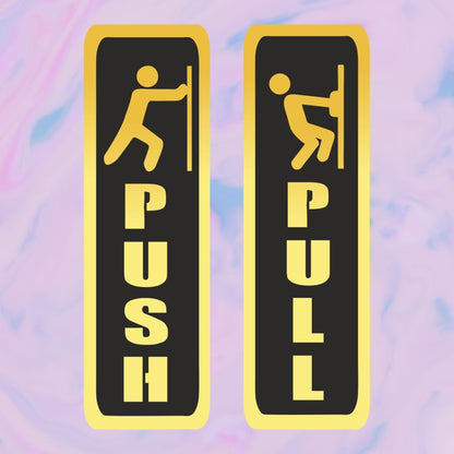 Zesta Push Pull Vertical self-adhesive acrylic sign - image 3