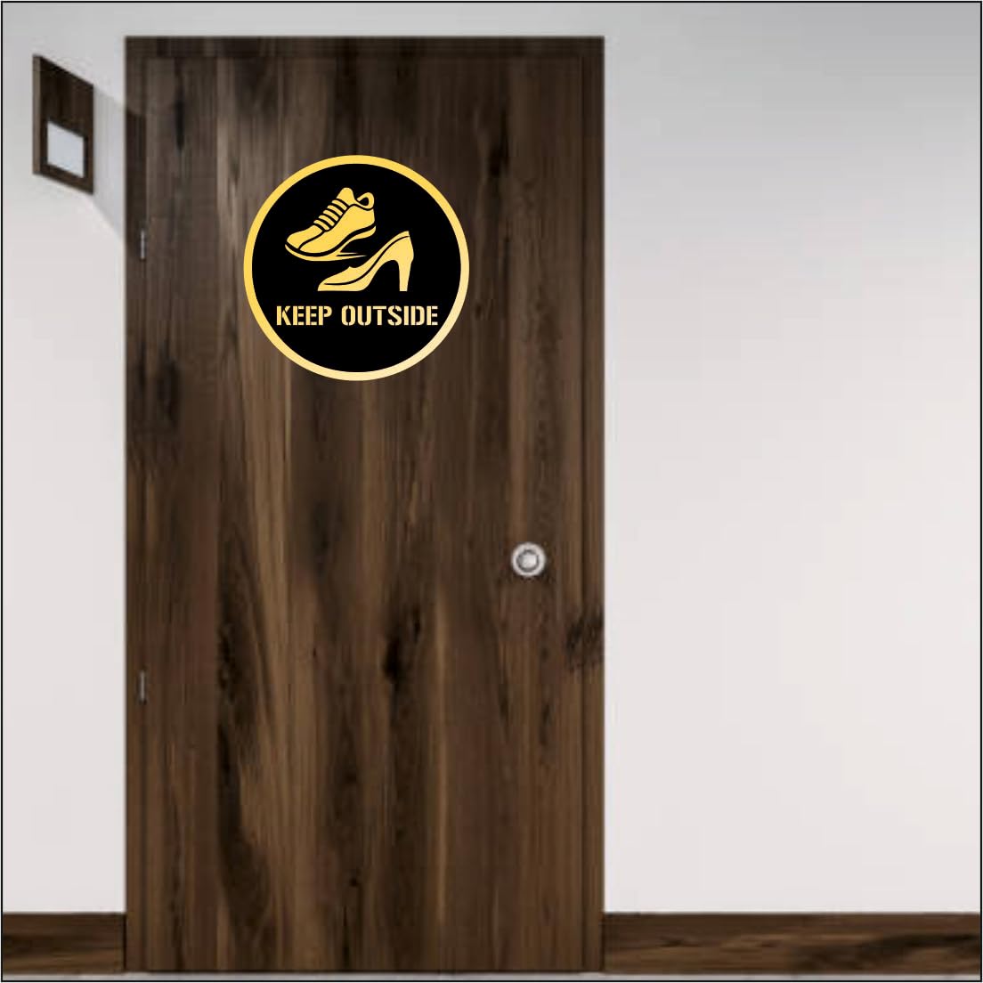 Zesta No Shoes Self-Adhesive Acrylic Office Sign – image 3