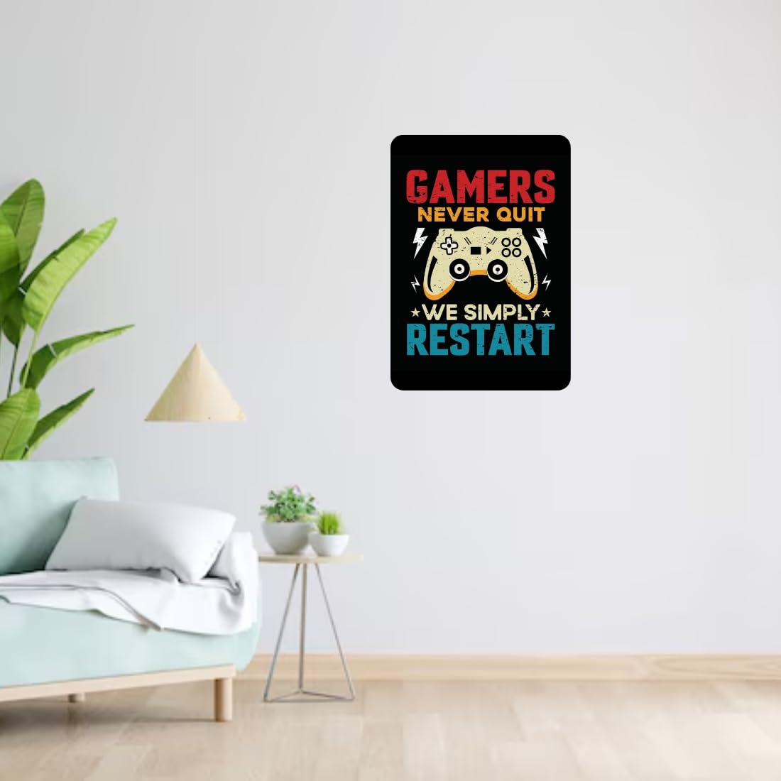 Zesta Gamer – Design 3 self-adhesive MDF wooden wall hanging - image 4