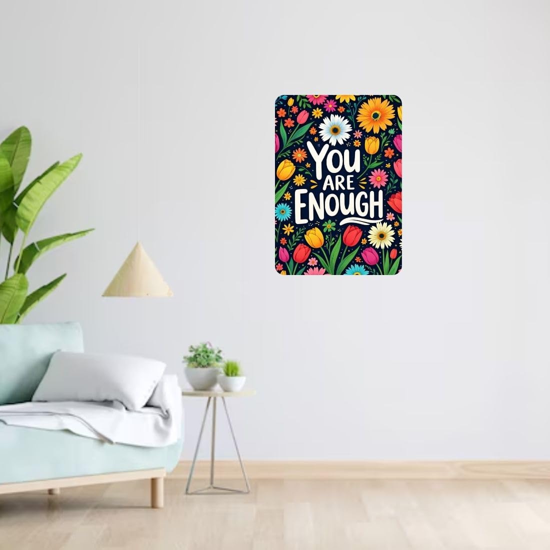 Zesta You Are Enough self-adhesive MDF wooden wall hanging - image 4