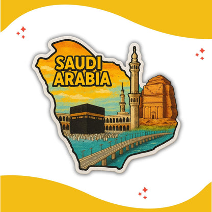 Zesta Saudi Arabia wooden fridge magnet - image 4