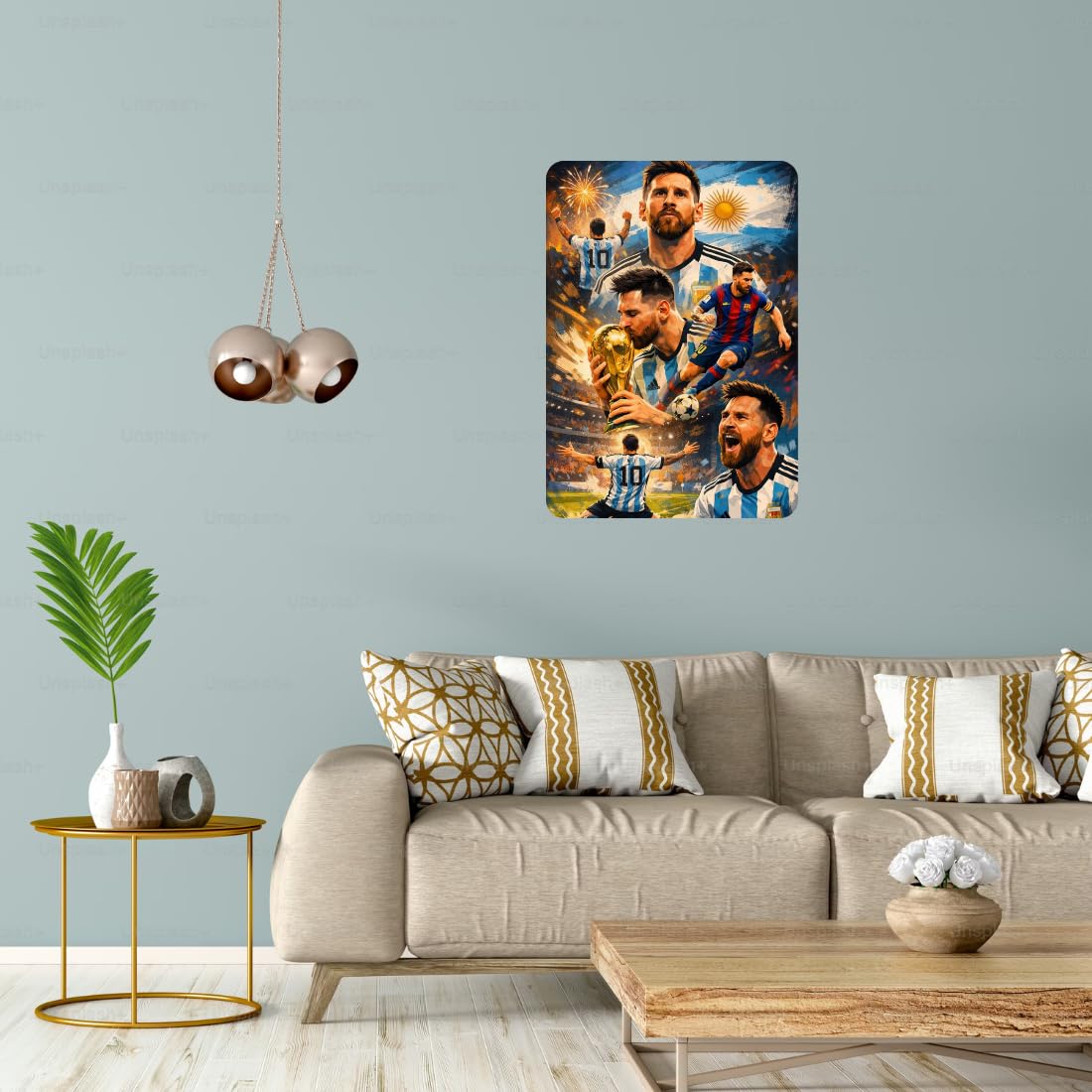 Zesta Messi – Design 4 self-adhesive MDF wooden wall hanging - image 4