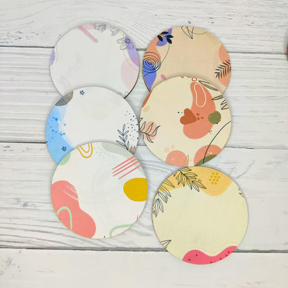 Zesta Abstract Wooden Coasters – Set of 6 – image 4