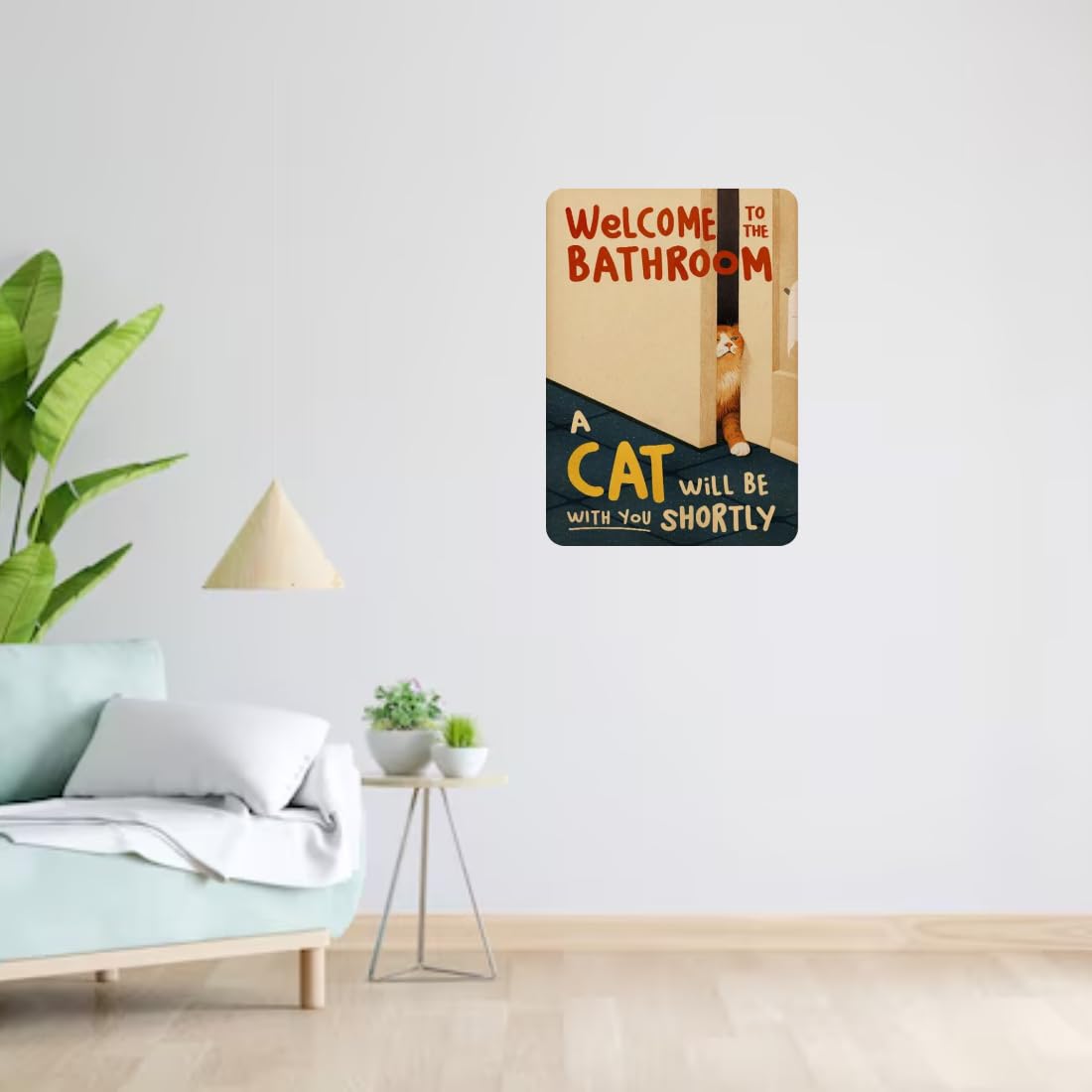 Zesta Bathroom self-adhesive MDF wooden wall hanging - image 4