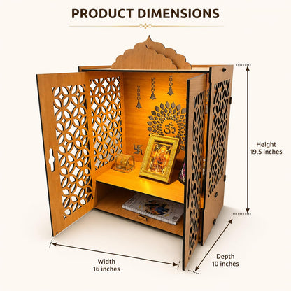 Zesta Big Mandir With Door DIY Wooden Mandir – image 4
