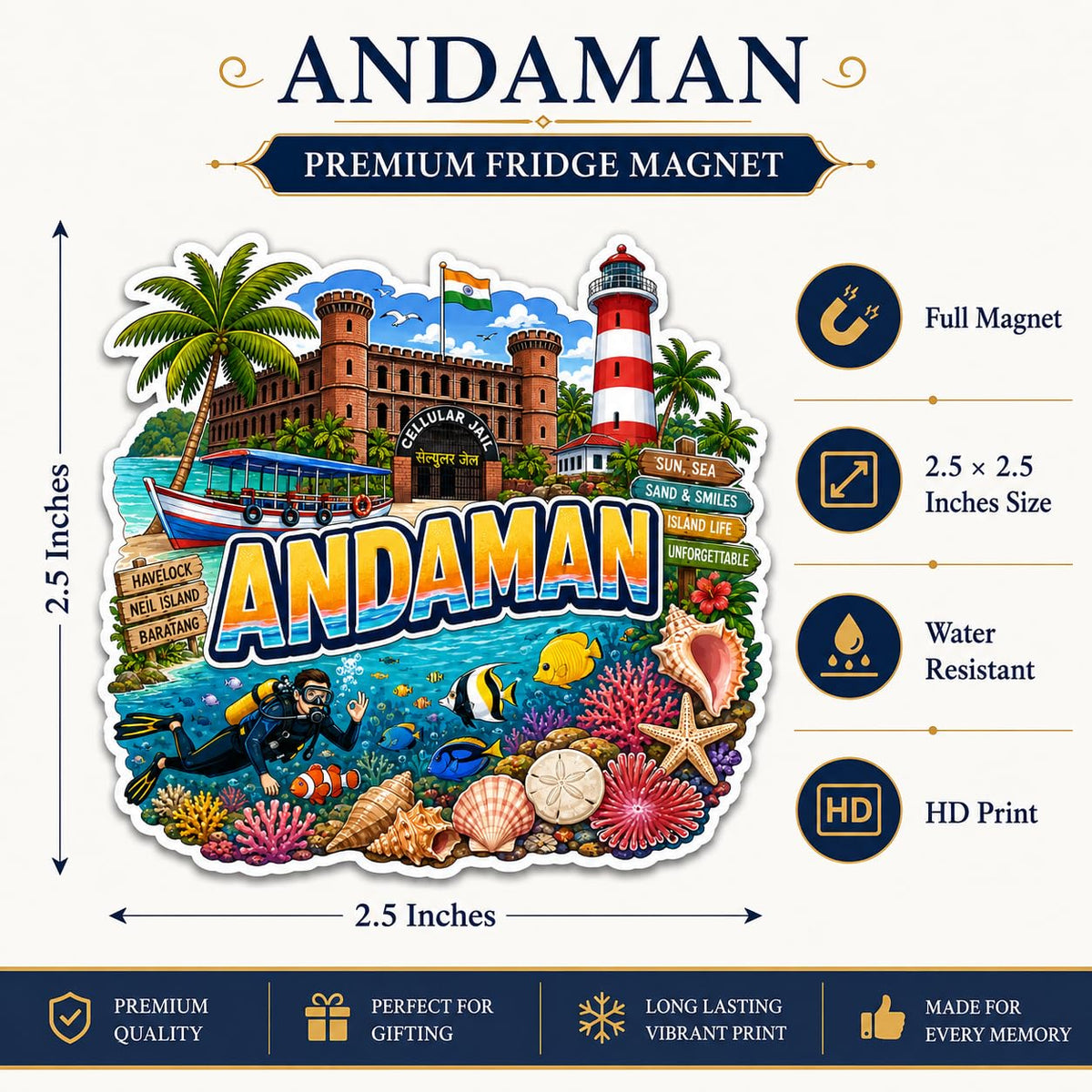 Zesta Andaman wooden fridge magnet - image 4