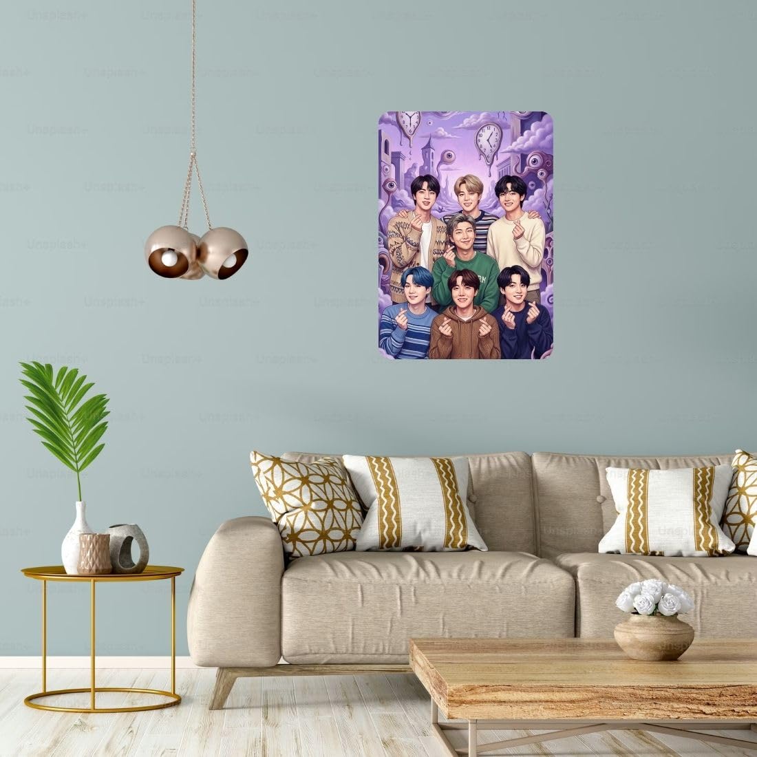 Zesta BTS – Design 3 self-adhesive MDF wooden wall hanging - image 4