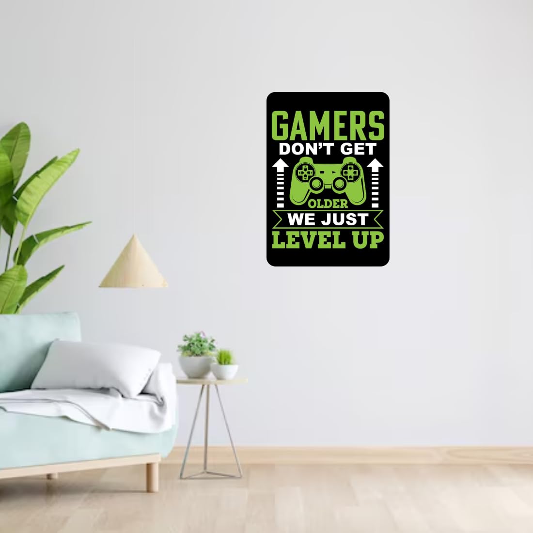 Zesta Gamer self-adhesive MDF wooden wall hanging - image 4