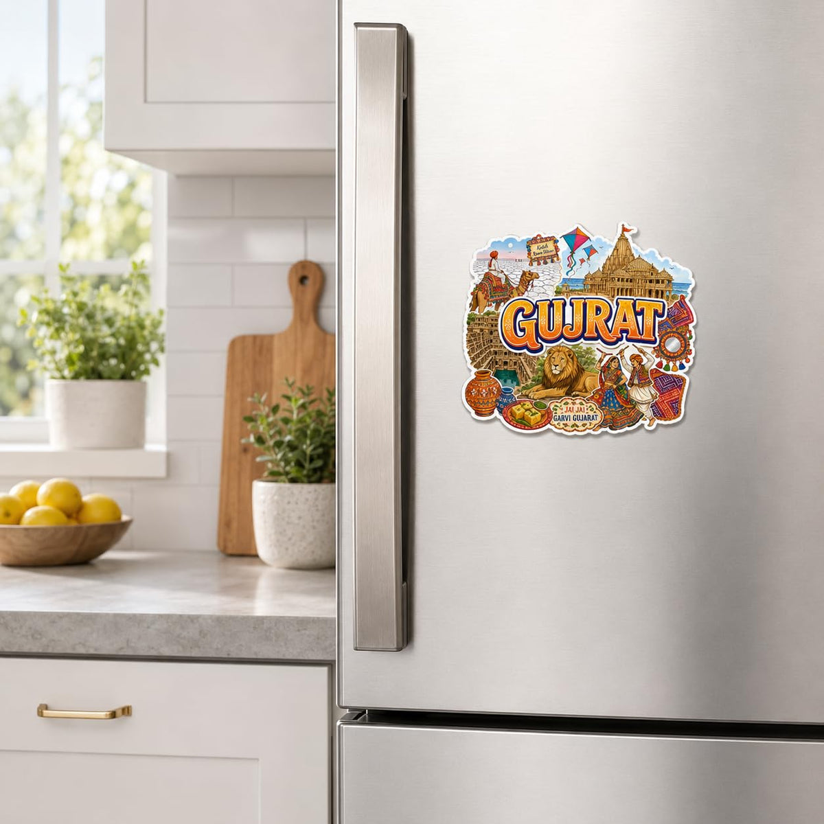 Zesta Gujarat wooden fridge magnet - image 4