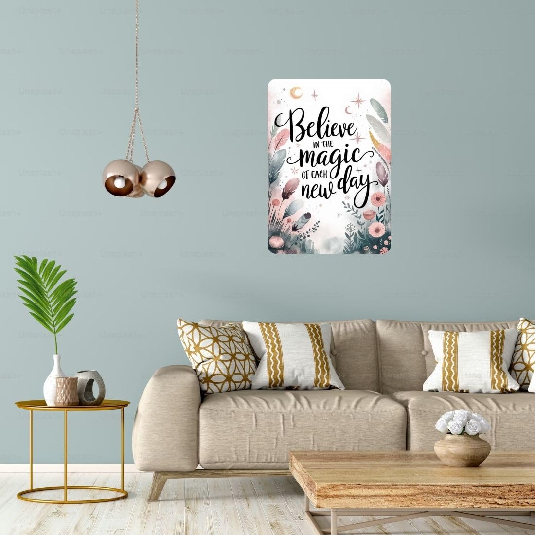 Zesta Believe in Magic self-adhesive MDF wooden wall hanging - image 5