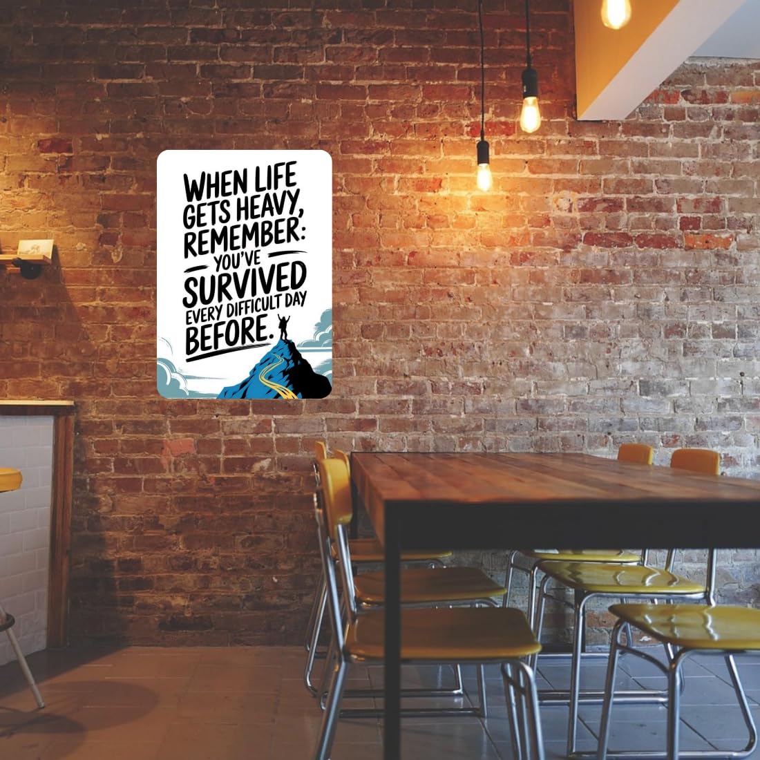 Zesta Motivational self-adhesive MDF wooden wall hanging - image 5