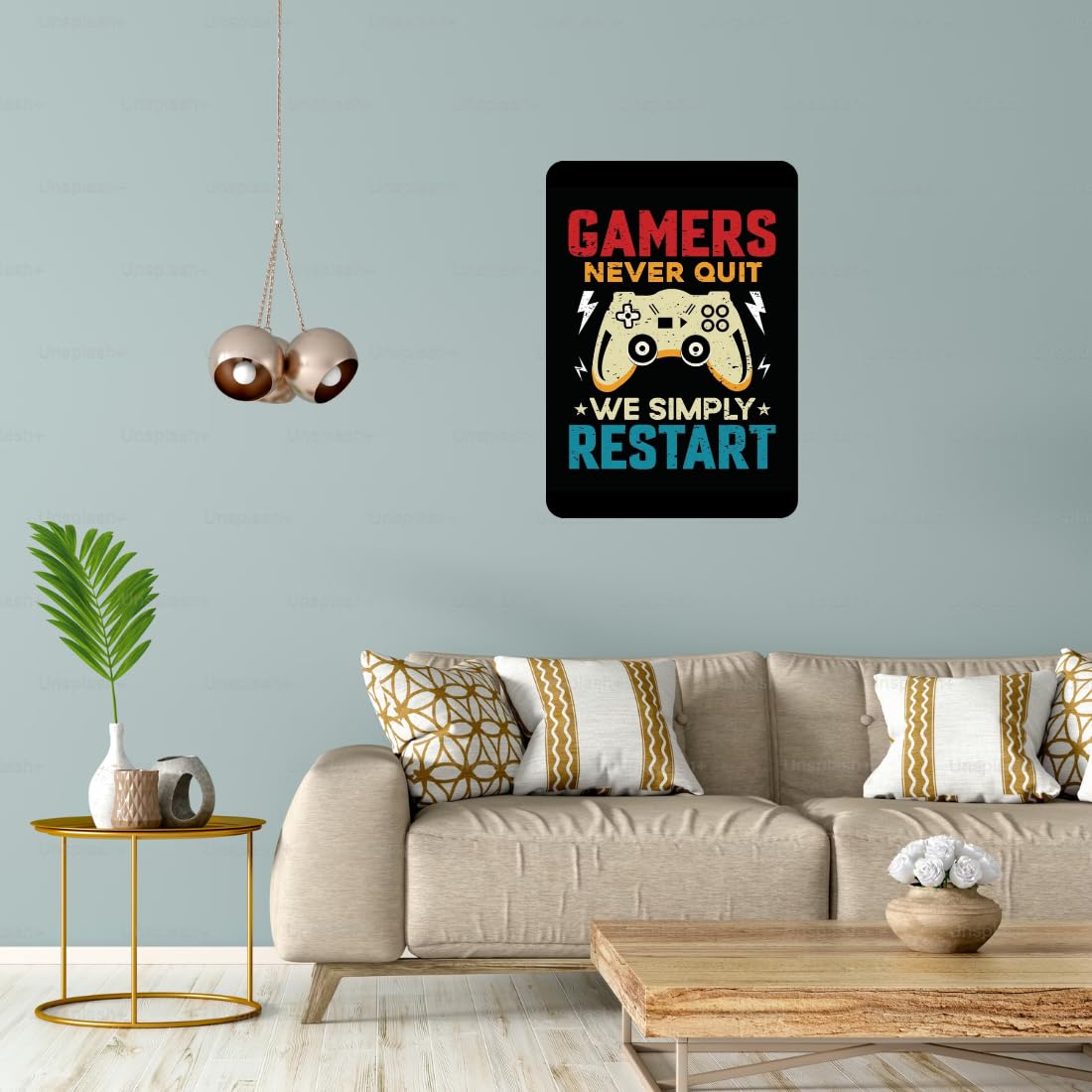 Zesta Gamer – Design 3 self-adhesive MDF wooden wall hanging - image 5