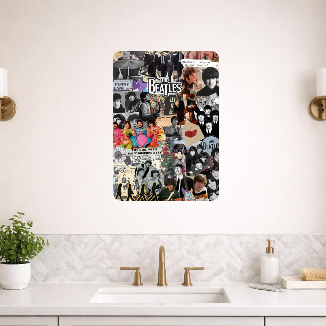 Zesta Beatles – Design 3 self-adhesive MDF wooden wall hanging - image 5